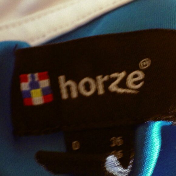 Blue HORZE Short Sleeve Mock Turtle Neck Shirt/ Quarter Zip/ SMALL - Picture 5 of 5